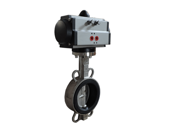 Wafer Type Butterfly Valve with pneumatic actuator