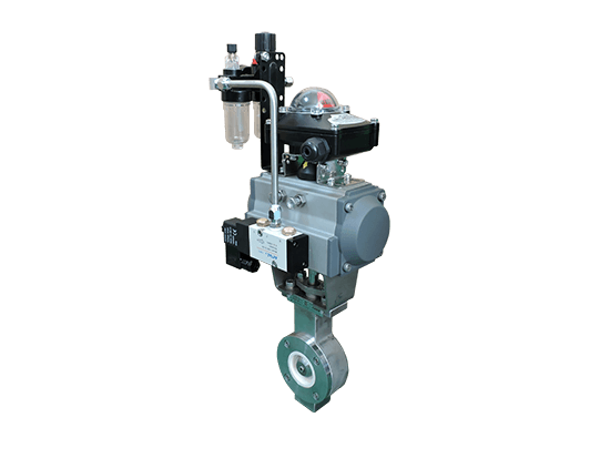 Pneumatic Wafer type Ceramic Butterfly Valve