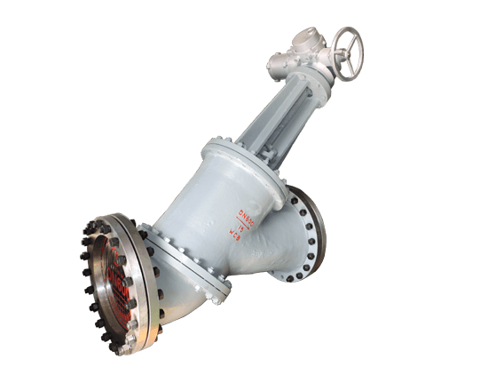 Y type electric slurry globe valve 01