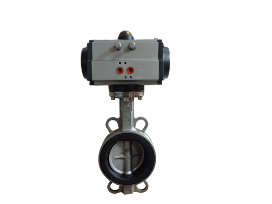 Wafer Type Butterfly Valve with pneumatic actuator