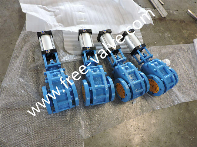 Pneumatic Actuator Ceramic Twin Disc Gate Valve