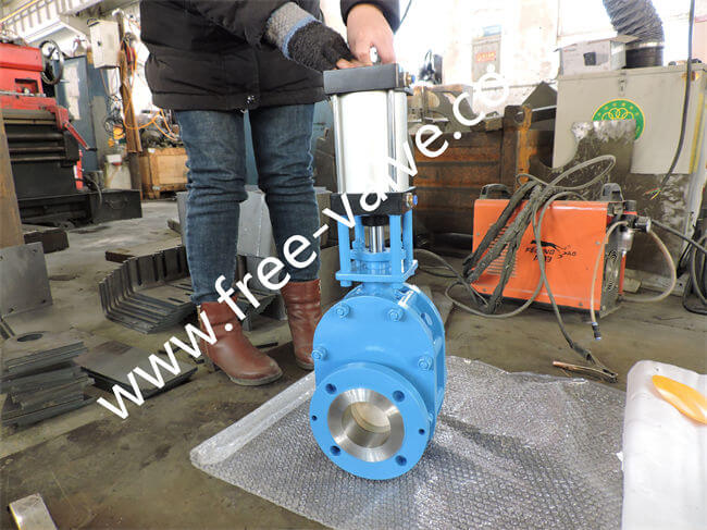 Pneumatic Ceramic Double Disc Gate Valve