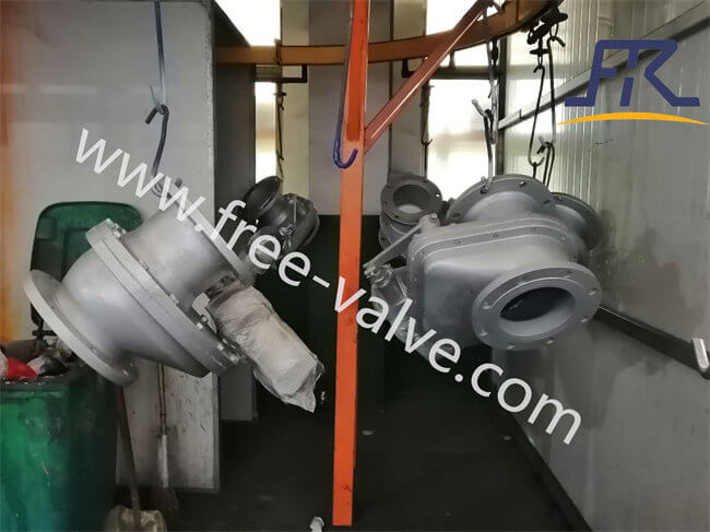 pnematic ceramic rotating disc gate valve painting