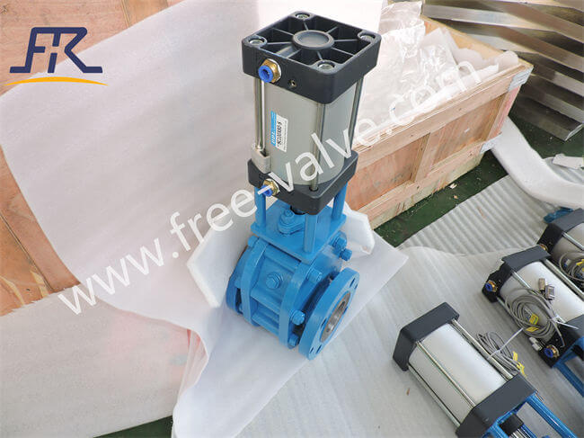 Ceramic pneumatic double disc gate valve