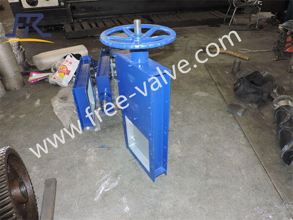 DN400x400 Manual Square slide gate valve for power plant fly ash
