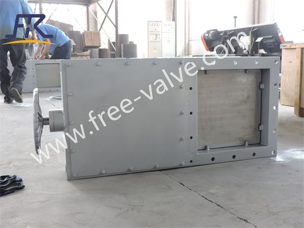 Handwheel Opweation Carbon Steel Square Flanged Slide Gate Valve for Dust Collector