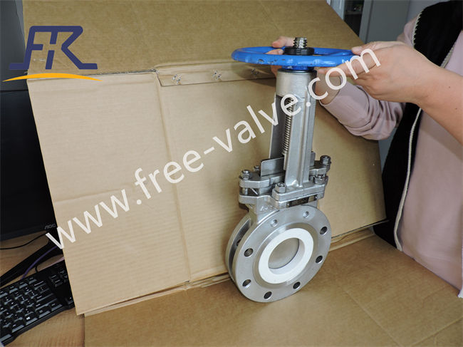 High Quality Coastal Power Plants Stainless Steel CF8 Body Ceramic Knife Gate Valves