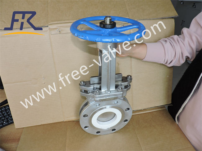 Manual Handwheel Operating Ceramic Knife Gate Valve Ceramic Discharge Valve