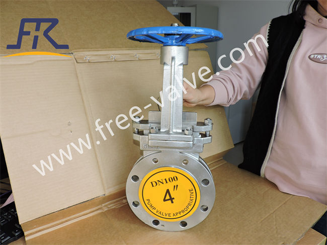 Manual Handwheel Operating Ceramic Knife Gate Valve Ceramic Discharge Valve