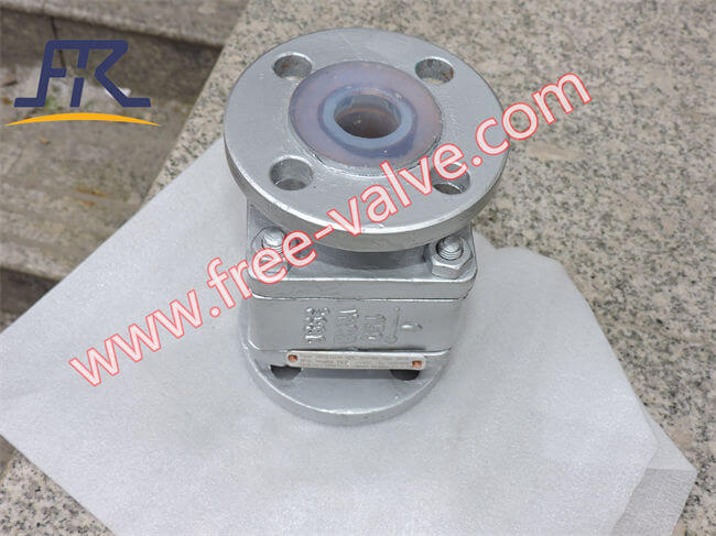 PTFE PFA Lined Flanged Floating Ball Check Valve