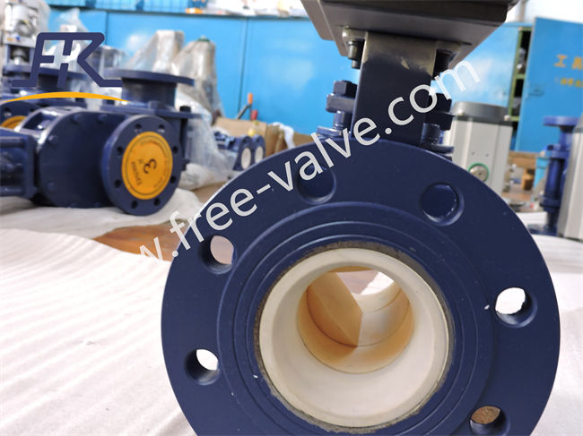 Pneumatic Actuator Flange Type V Port  Zirconium Ceramic Ball Valve