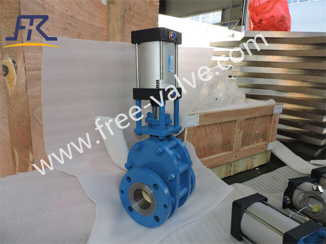 Pneumatic Ceramic Double Plate Gate Valve