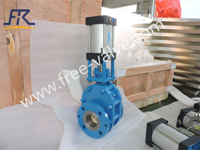 Pneumatic Double Plate Ceramic Gate Valve