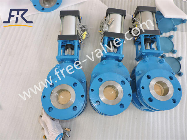 Pneumatic Double Plate Ceramic Gate Valve