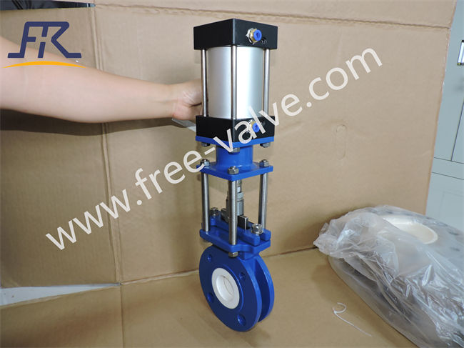 Pneumatic Flange End Ceramic Discharge Knife Gate Valve