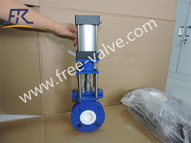 Pneumatic Flange End Ceramic Discharge Knife Gate Valve