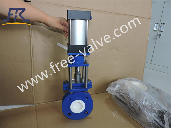 Pneumatic Operating Fully Ceramic Lined Knife Gate Valve for Pulp and paper industry