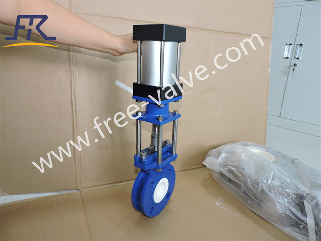 Pneumatic Operating Fully Ceramic Lined Knife Gate Valve for Pulp and paper industry