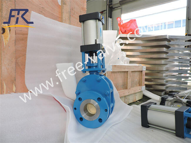 Pneumatic Wearable Ceramic Double Gate Valve