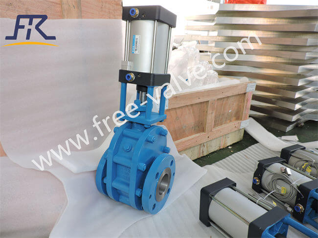 Pneumatic Wearable Ceramic Double Gate Valve