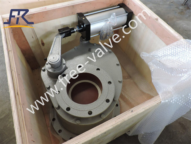 Pneumatic ceramic feeding swing disc valve for power plant