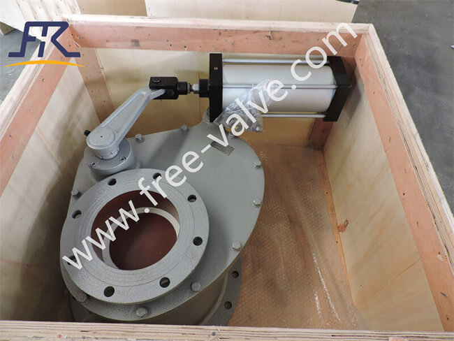 Pneumatic ceramic feeding swing disc valve for power plant