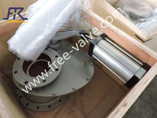 Carbon Steel  Powder Fly Ash pneumatic Discharge Rotary Ceramic Disc Valve