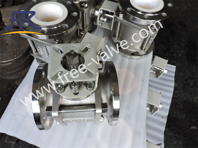 Round Port Stainless Steel Bare Stem Full Lined Ceramic Ball Valve