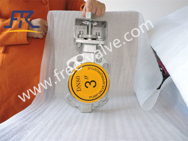 Stainless Steel CF8 body Ceramic Butterfly Valve wafer type