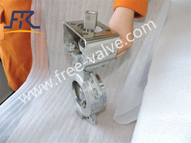 Stainless Steel CF8 body Ceramic Butterfly Valve wafer type