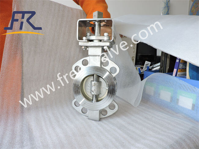 Stainless Steel CF8 body Zirconia ceramic Butterfly Valve wafer type