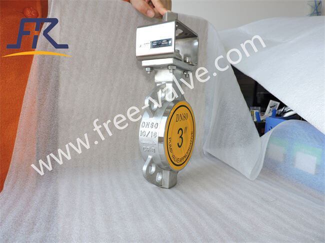Stainless steel CF8 Body Ceramic Butterfly Valve Wafer Type for Anti-Corrosion project