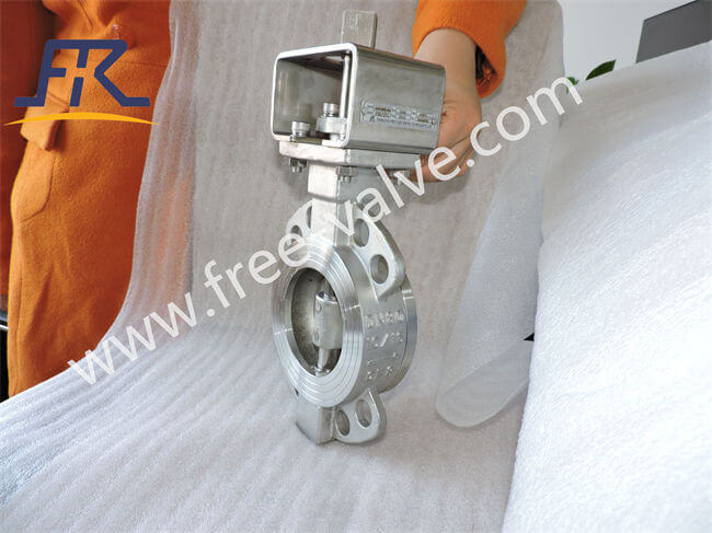 Stainless steel CF8 Body Ceramic Butterfly Valve Wafer Type for Anti-Corrosion project