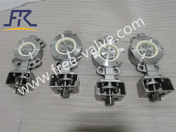 Manual Stainless Steel Wafer Type Ceramic Butterfly Valve Zirconia Ceramic