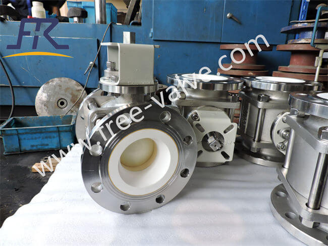 Bare Stem Stainless Steel Round Port Ceramic Ball Valve for lithium battery plant FRQ641TC