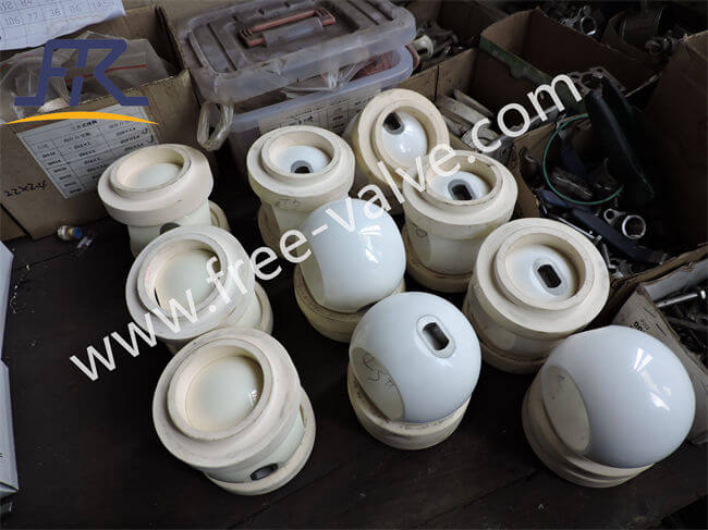 Bare Stem Stainless Steel Round Port Ceramic Ball Valve for lithium battery plant FRQ641TC