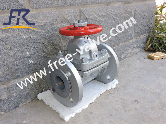 Chemical Type Manual operation Cast Steel Flanged End Fluorine lined Diaphragm Valve