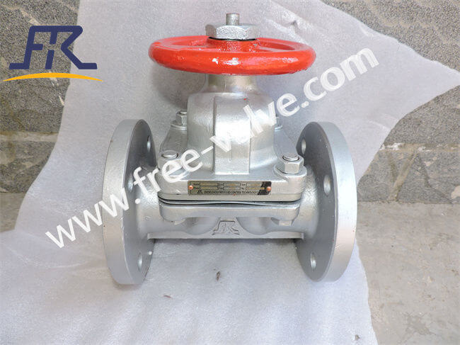Chemical Type Manual operation Cast Steel Flanged End Fluorine lined Diaphragm Valve