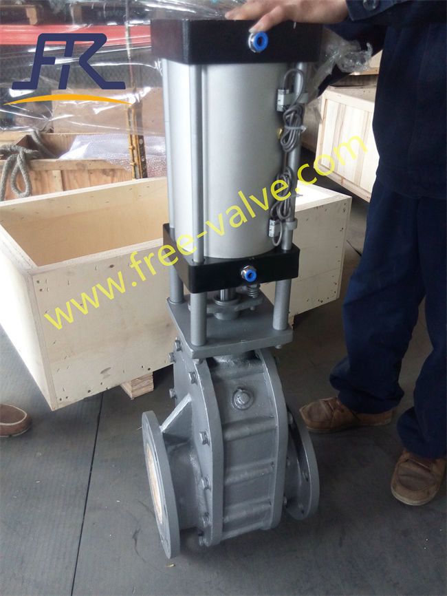 Class 150 Type Pneumatic Ceramic Double Disc Gate Valve