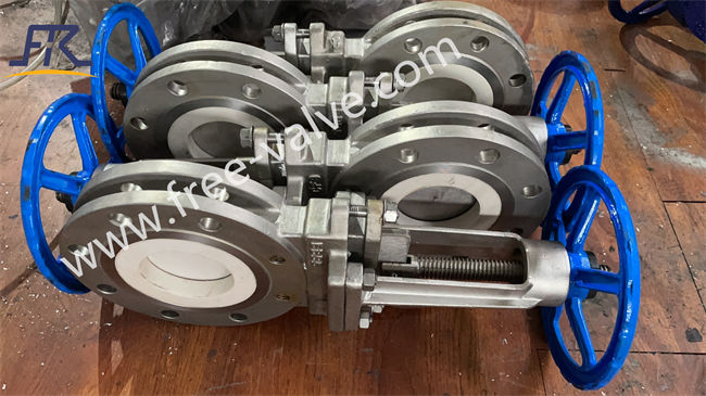 Manual Operated Stainless Steel Ceramic Lined Knife Gate Valve