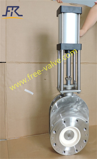 Stainless Steel Type Pneumatic Ceramic Double Disc Gate Valve