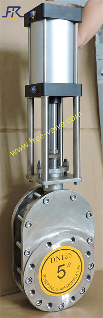 Stainless Steel Type Pneumatic Ceramic Double Disc Gate Valve