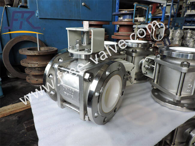 Stainless steel Flange Type full Lined Ceramic Ball Valve for chemical industry FRQ641TC