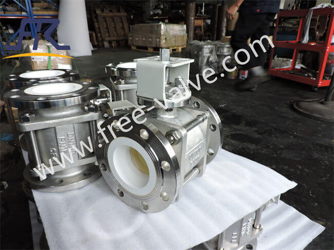 Stainless steel Flange Type full Lined Ceramic Ball Valve for chemical industry FRQ641TC