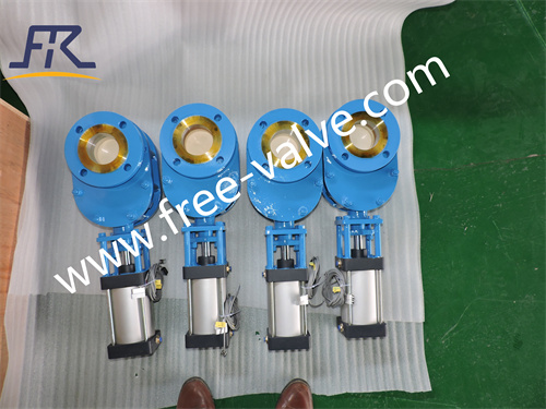 3 Inch Class 150 Type Pneumatic Ceramic Double Disc Gate Valve