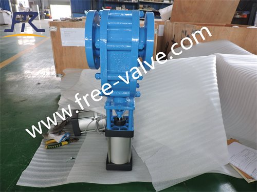 3 Inch Class 150 Type Pneumatic Ceramic Double Disc Gate Valve