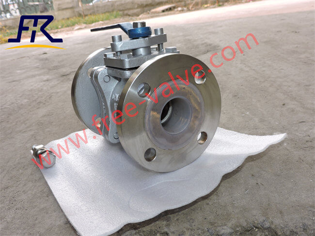 FRQ41F46 Manual lever flange end lining fluorine ball valve