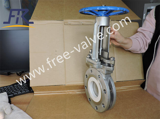 FRZ73TC Wafer Type Ceramic Knife Gate Valve for fly ash system