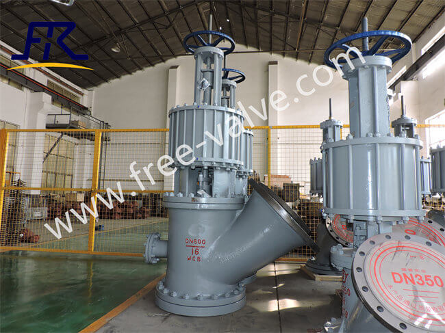 Alumina Industry DN600 Pneumatic Flat Tank Bottom Slurry Valve with flushing port