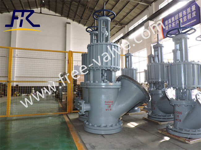 Alumina Industry DN600 Pneumatic Flat Tank Bottom Slurry Valve with flushing port